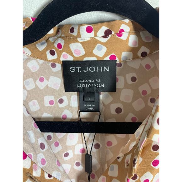 St John Exclusively for Nordstrom Silk Blend Dolman Batwing Blouse sz S NWT - Picture 8 of 13